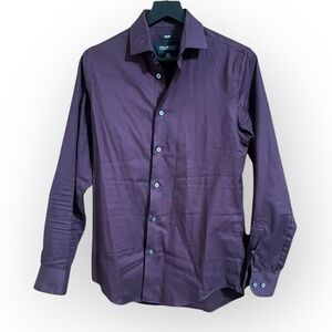 Kenneth Cole Purple Dress Shirt Tailored Fit